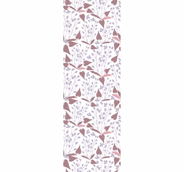 Delicate heart motif leaves wallpaper - TenStickers