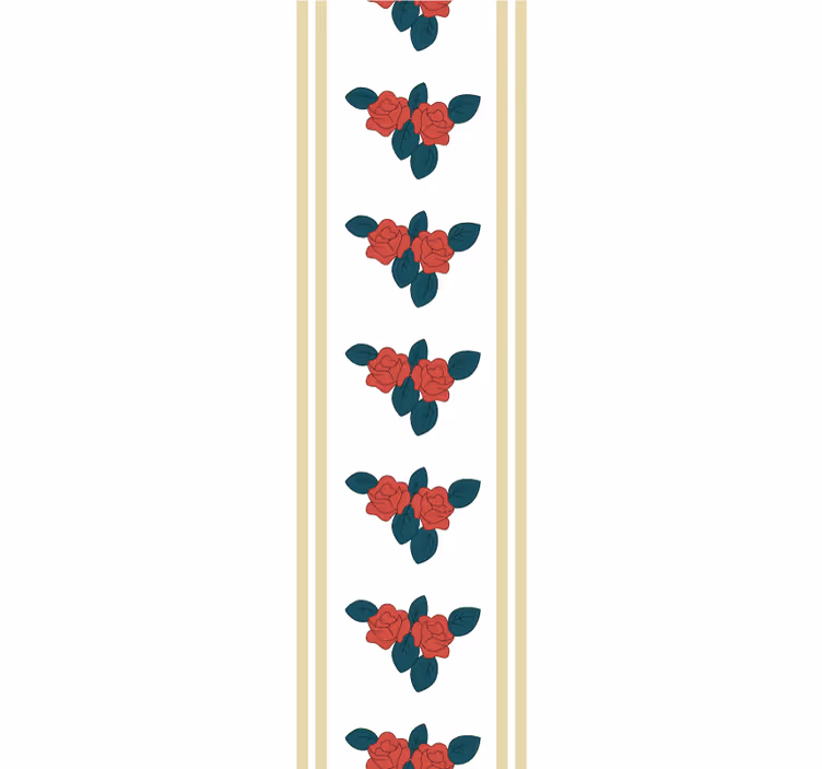 Elegant Rose Motif flowers wallpaper - TenStickers