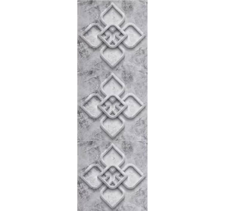 Elegant geometric motif stone effect wallpaper - TenStickers