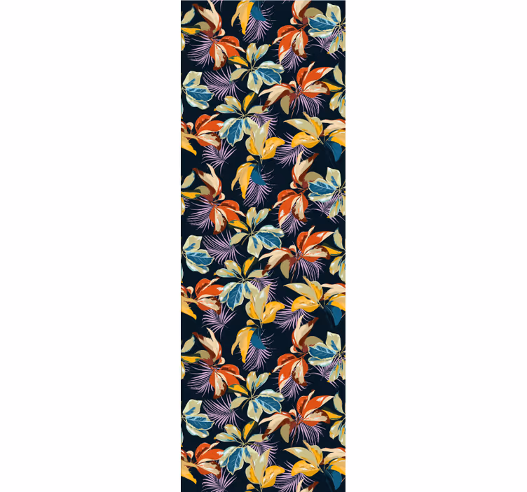 Vivid jungle canopy flowers wallpaper - TenStickers