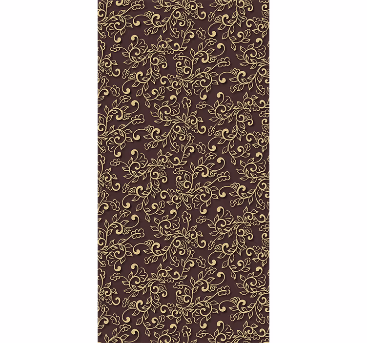 Elegant floral swirls living area wallpaper - TenStickers
