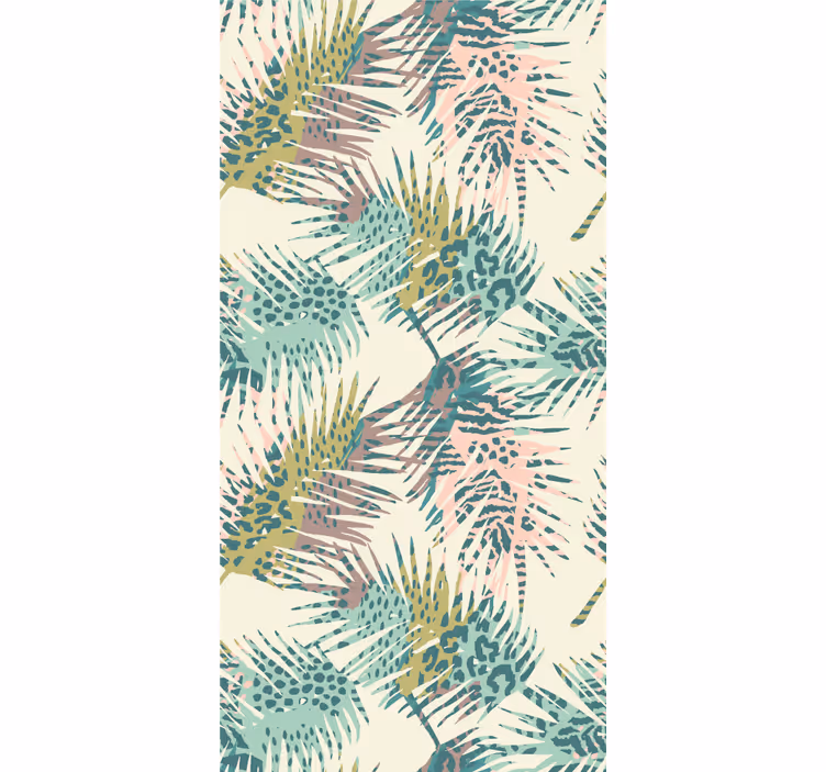 Tropical foliage scene leaves wallpaper - TenStickers