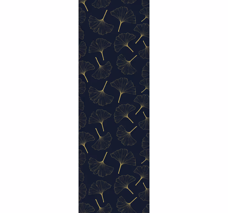 Ginkgo leaf elegance living area wallpaper - TenStickers