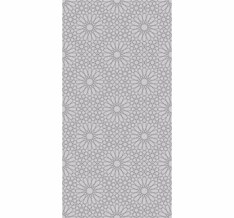 Chic grey print floral wallpaper - TenStickers