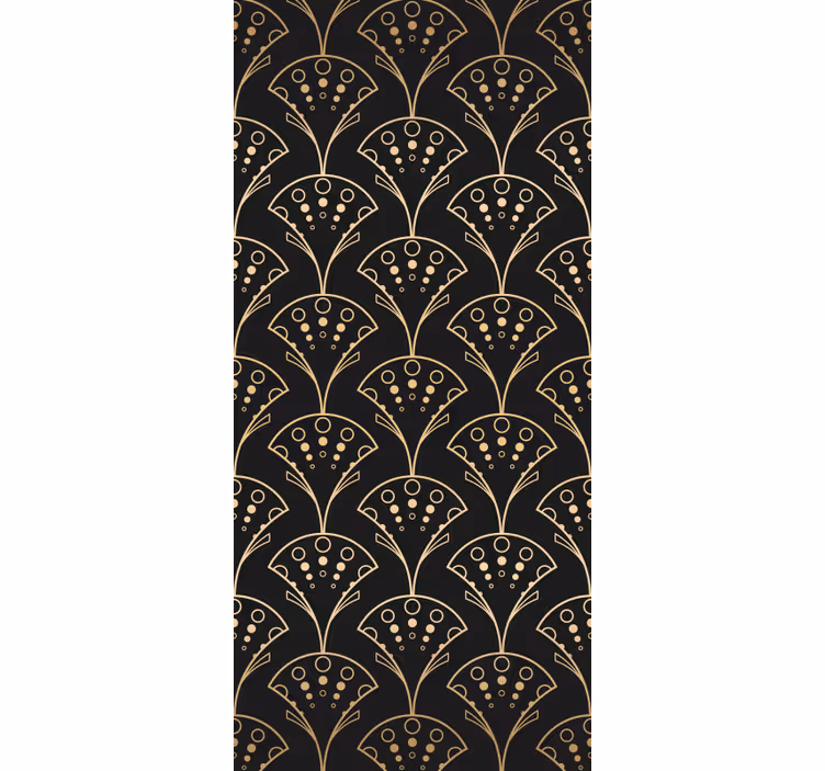 Elegant golden shapes contemporary wallpaper - TenStickers