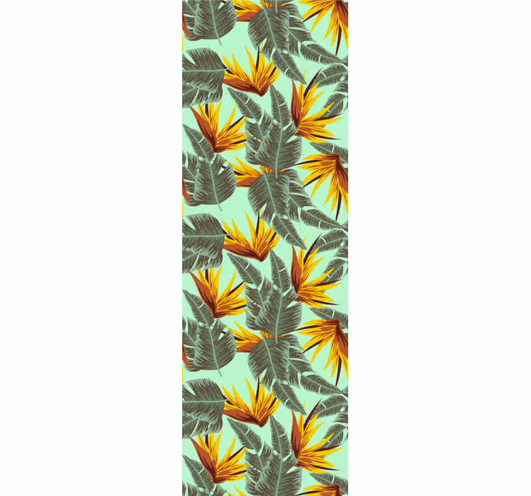 Tropical Foliage Burst nature wallpaper - TenStickers