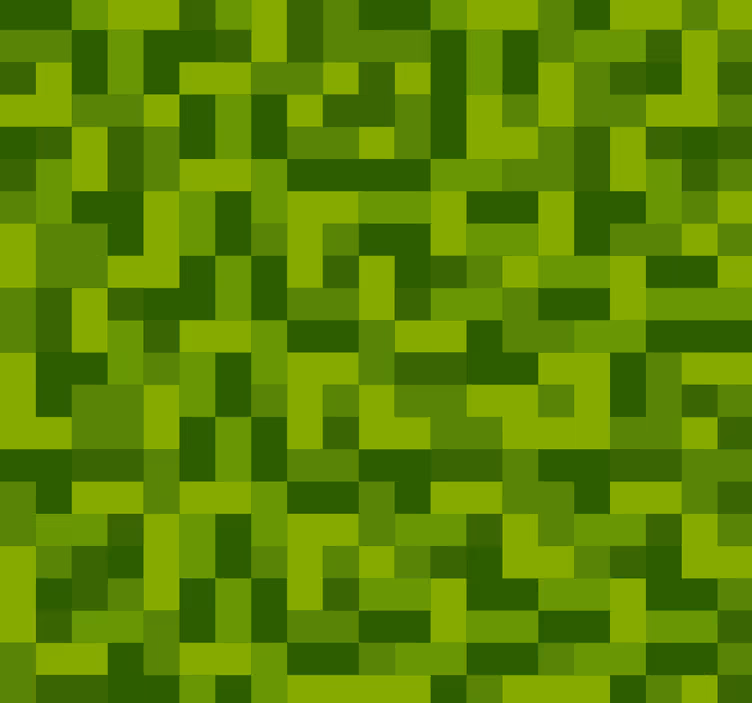Green squarred gaming design wallpaper teenage bedroom - TenStickers