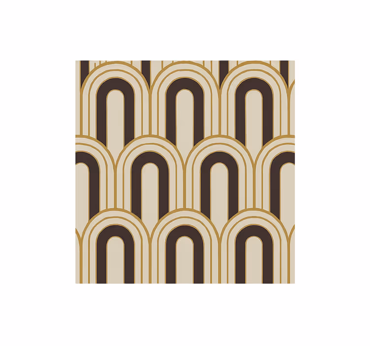 1970's Art Deco arches retro wallpaper - TenStickers