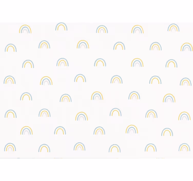 Scattered pastel rainbows wallpaper childrens room - TenStickers