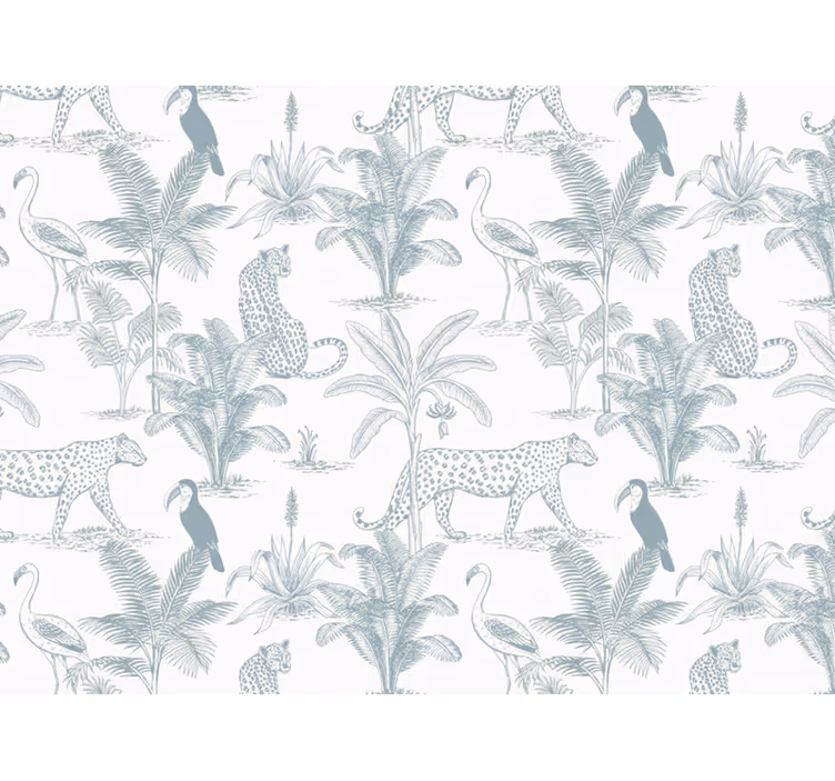 Animal wallpaper sober tropical animals - TenStickers