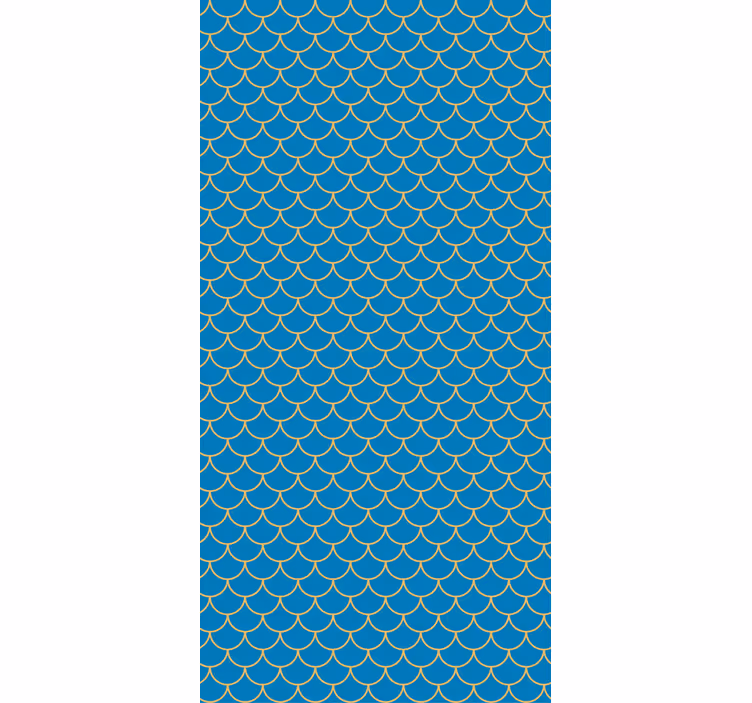 Living area wallpaper with scalloped patterned finish - TenStickers