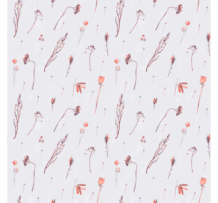 Nature wallpaper with delicate floral design - TenStickers