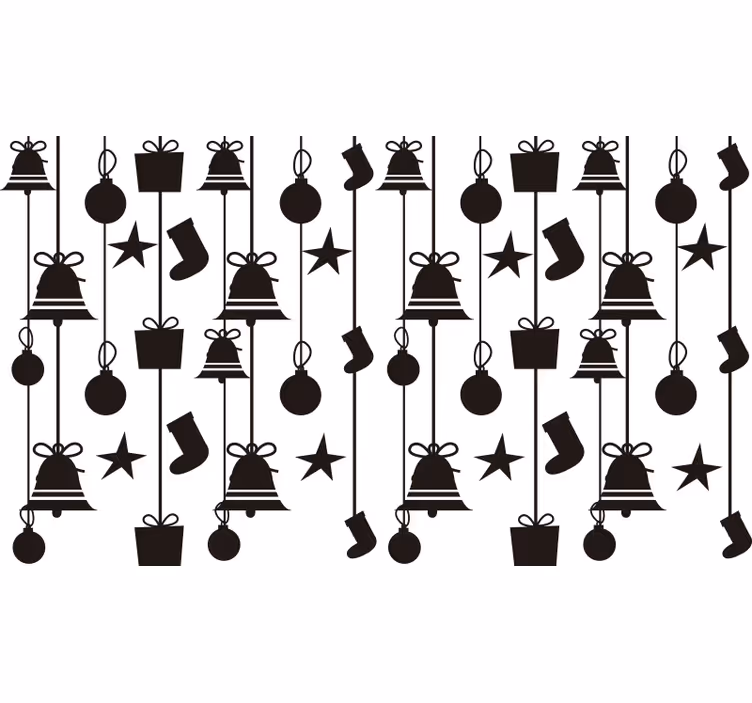 Holiday christmas wallpaper black socks - TenStickers