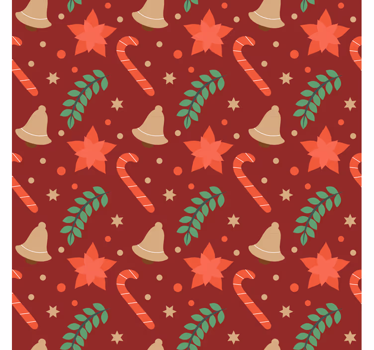 Holiday christmas wallpaper christmas candy design - TenStickers