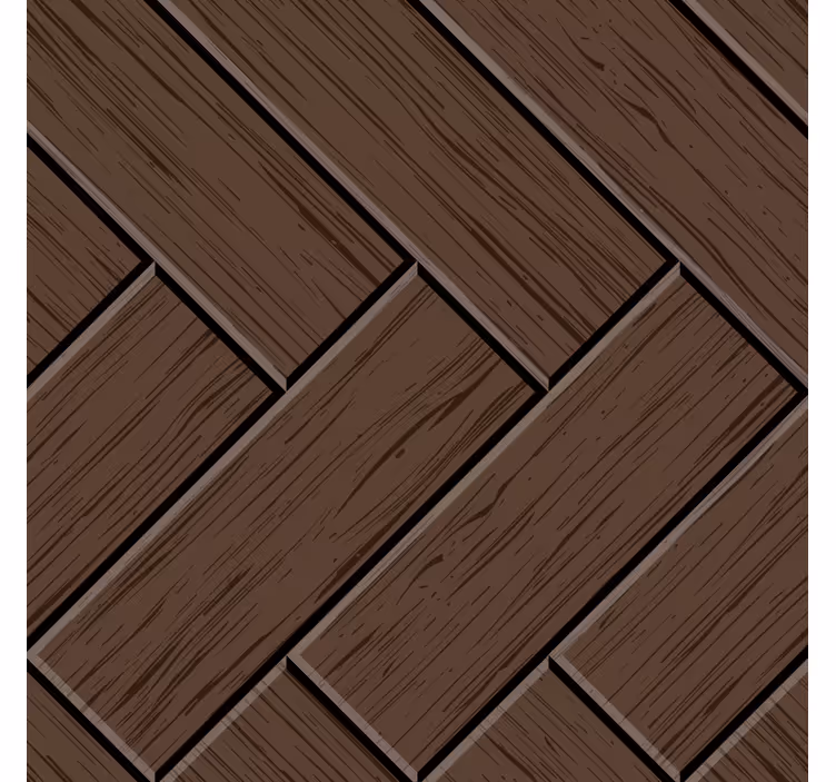 Ornamental wallpaper zig zag wood plank floor sticker - TenStickers
