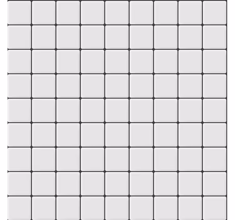 Living area wallpaper white square tiles - TenStickers