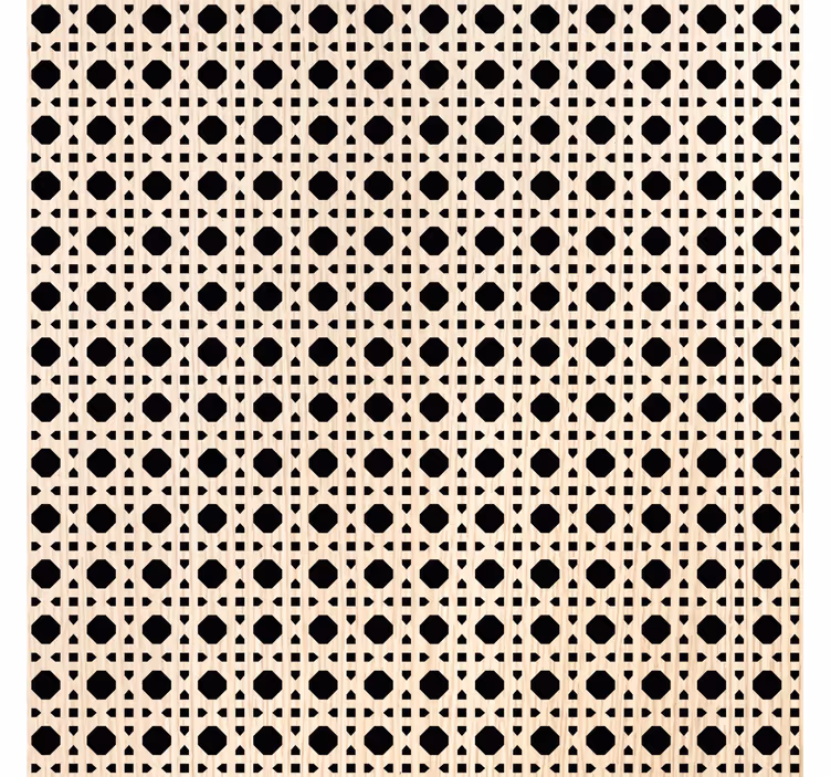 Living area wallpaper light brown caning - TenStickers