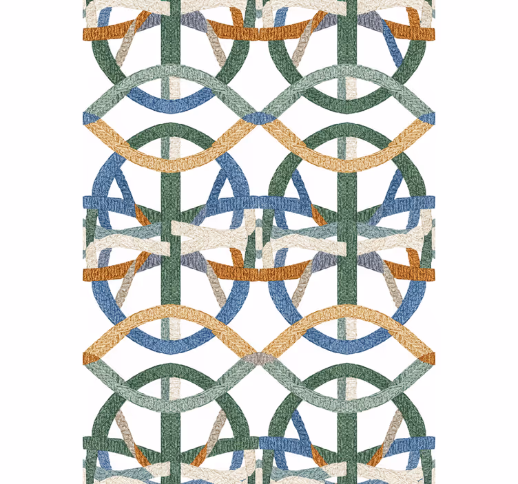 Living area wallpaper embroidered string design - TenStickers