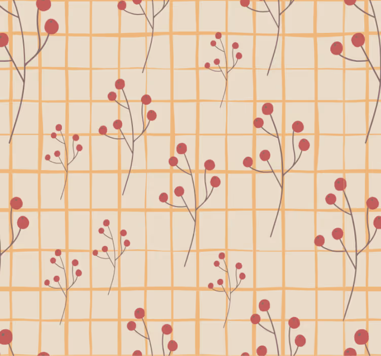 Wall paper in bedroom floral pattern chest - TenStickers