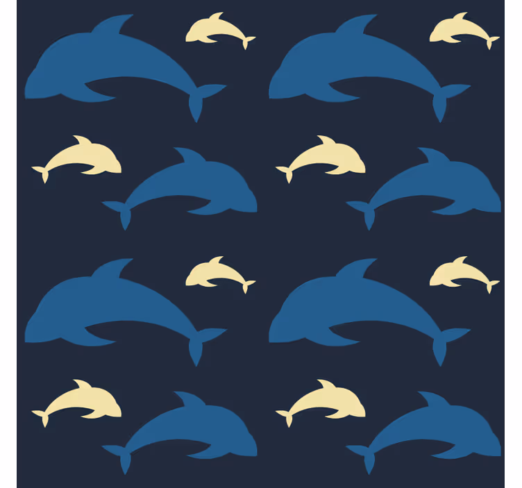 Wall paper in bedroom 3 dolphins in the sea - TenStickers