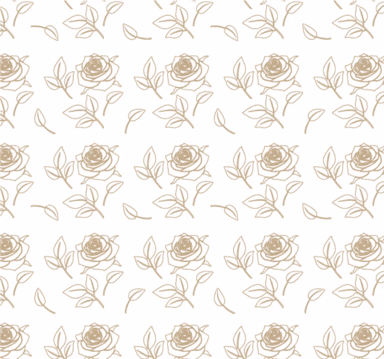 Wall paper in bedroom with intricate rose design - TenStickers