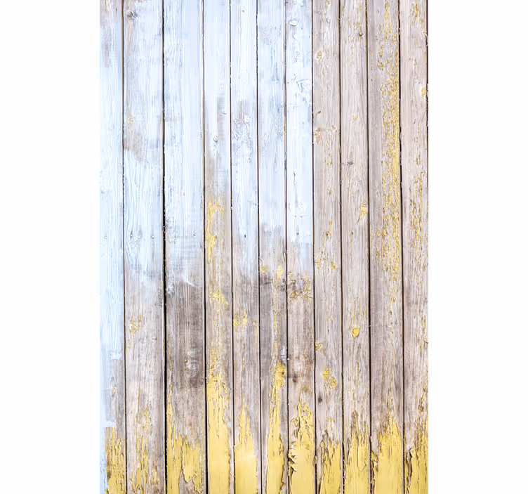 Ornamental wallpaper rustic white plank design - TenStickers