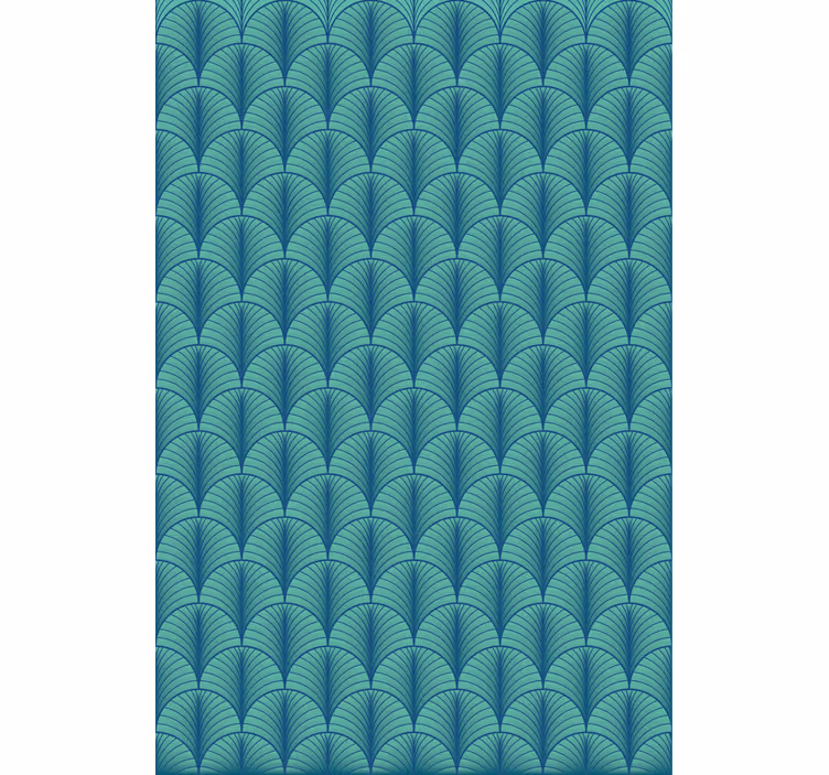 Light green and blue living area wallpaper - TenStickers