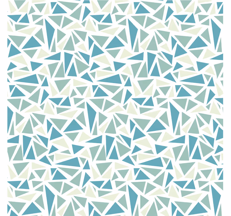Living area wallpaper green retro mosaic - TenStickers