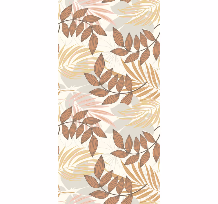 Soft and warm colours leaves wallpaper - TenStickers