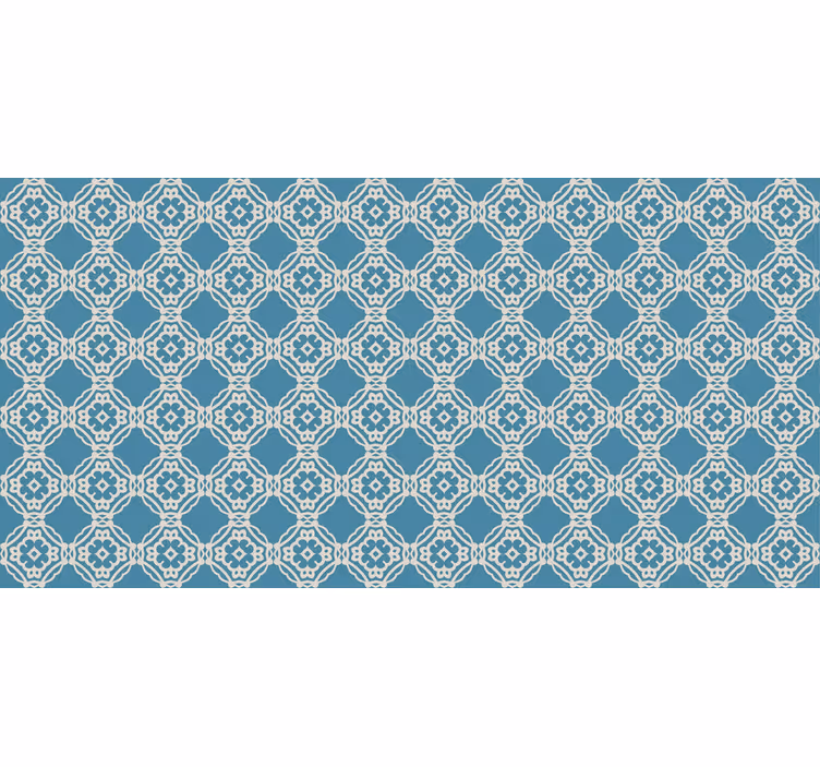 Textured wallpaper antique vintage blue and white design - TenStickers