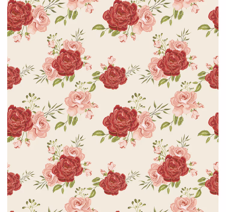 Graceful roses flowers wallpaper - TenStickers