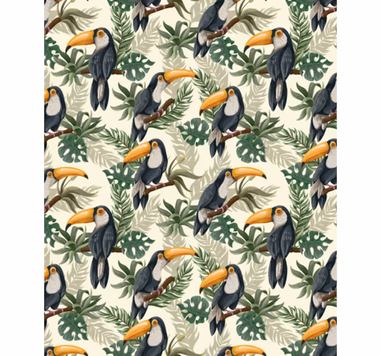 Animals wallpaper jungle toucans - TenStickers