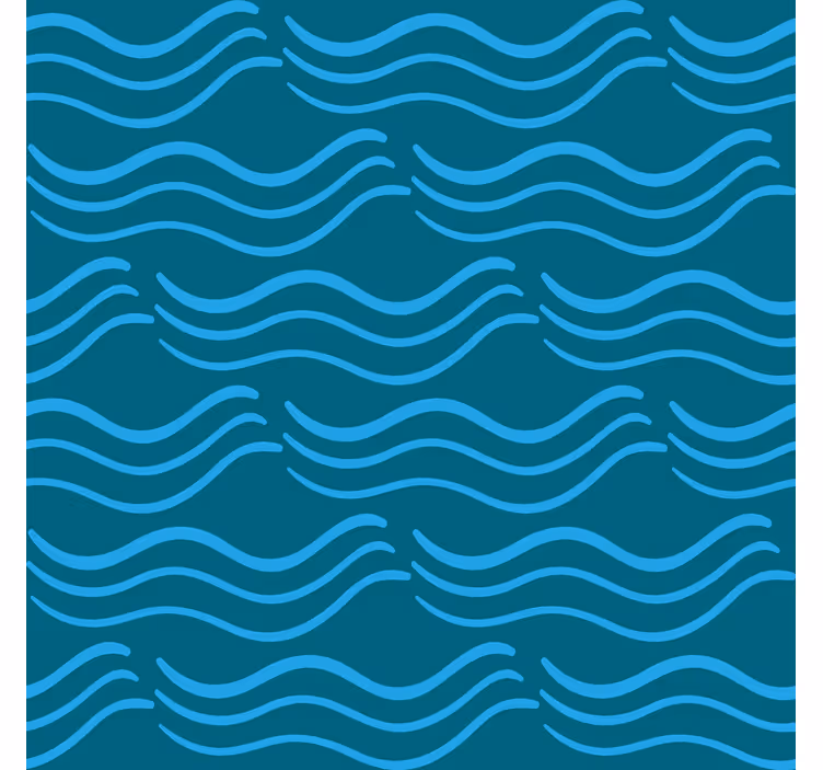 Wall paper in bedroom flowing aqua designs - TenStickers