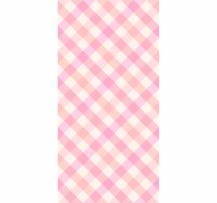 Textured wallpaper in pink checked pattern - TenStickers
