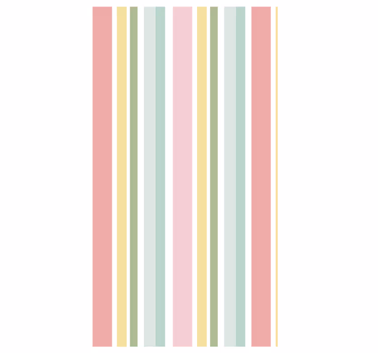Textured wallpaper in horizontal pastel stripes - TenStickers