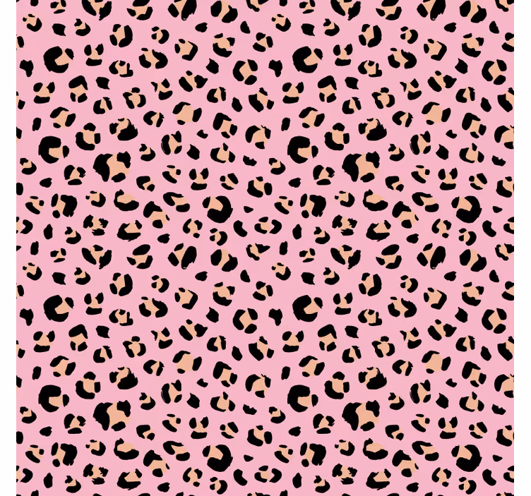 Animals wallpaper black and pink leopard pattern - TenStickers