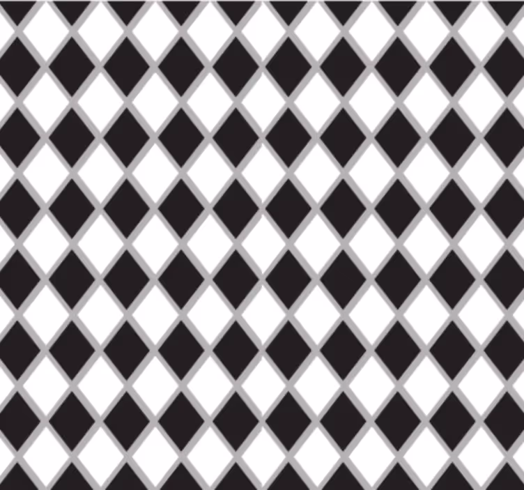 Wallpaper office black and white diamonds - TenStickers