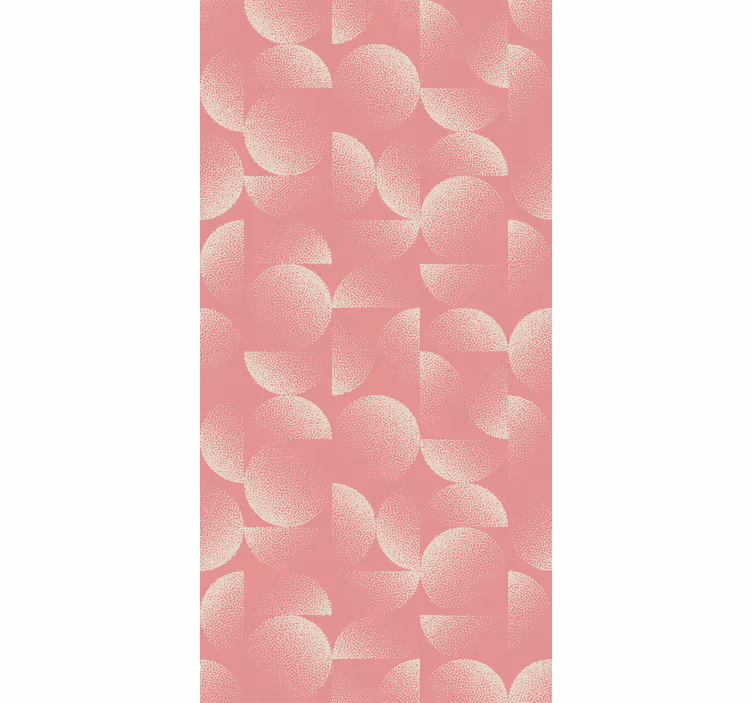 Pastel semi-circles wallpaper for dining area - TenStickers