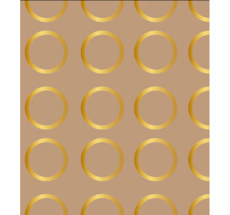 Wallpaper for dining area geometric golden circles - TenStickers