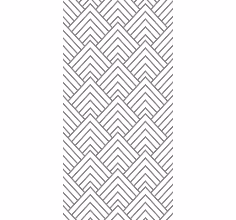 Wallpaper for dining area geometric white triangle - TenStickers