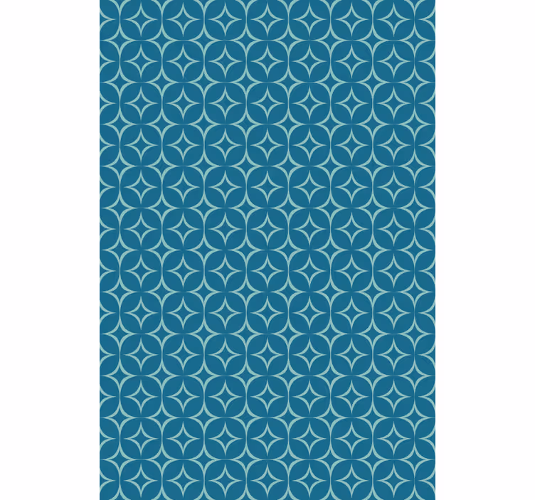 Wallpaper geometric blue elegant circles - TenStickers