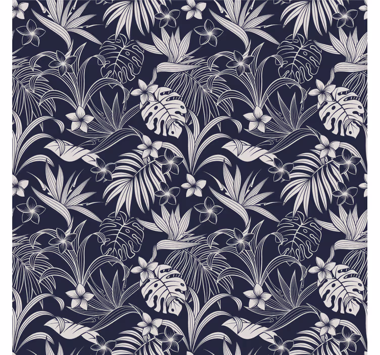 Nature wallpaper tropical floral design - TenStickers