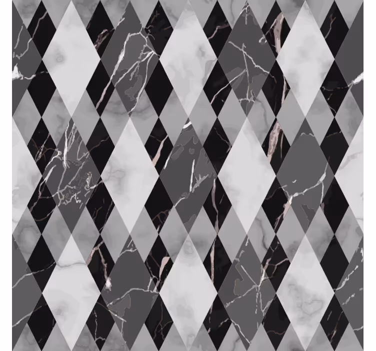 Marble effect wallpaper in diamond dark pattern - TenStickers