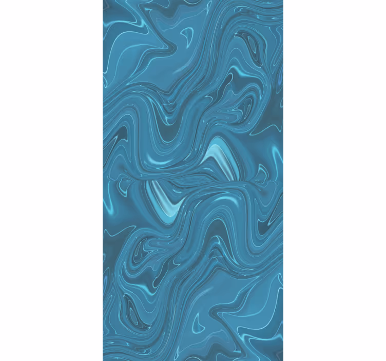 Marble effect wallpaper in swirling ocean colors - TenStickers