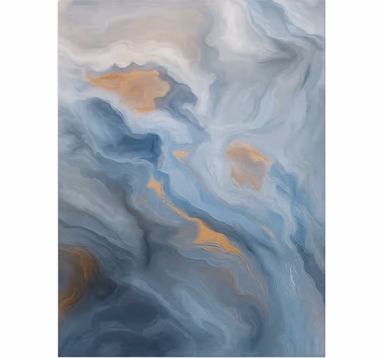 Marble effect wallpaper in amber-blue shades - TenStickers