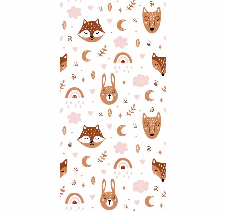 Wallpaper childrens room woodland animals - TenStickers