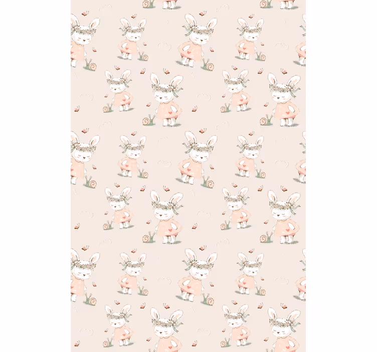 Wallpaper childrens room cute bunny designs - TenStickers