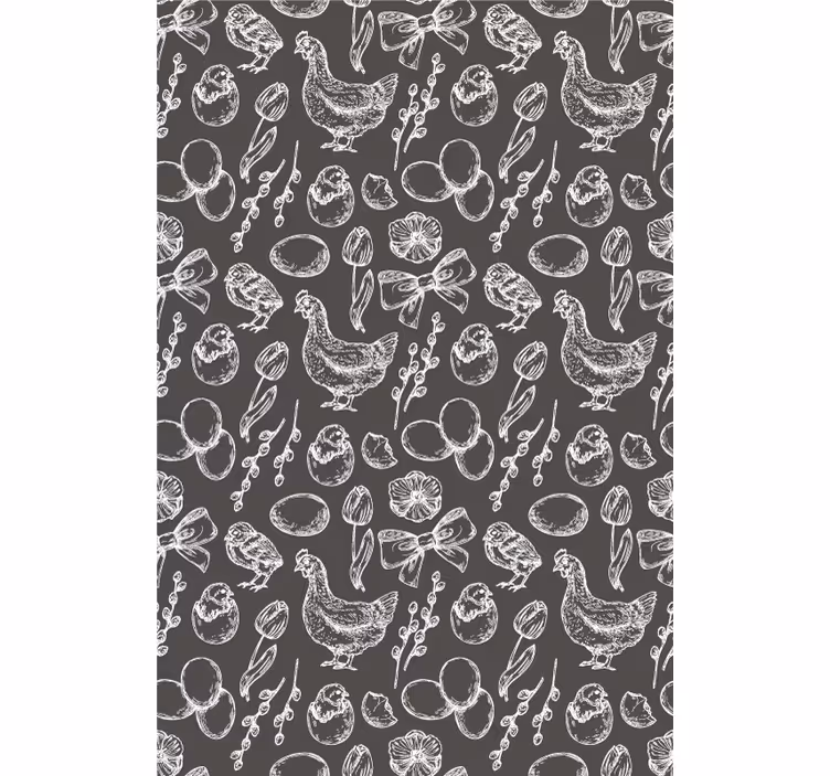 Wallpaper childrens room charming chicken designs - TenStickers