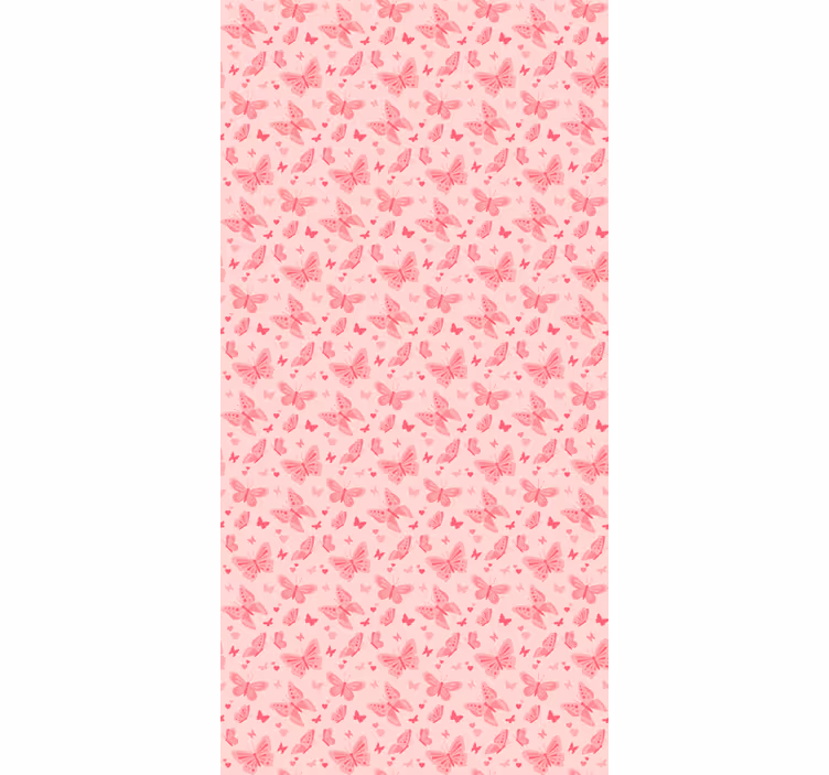 Pink butterflies wallpaper - TenStickers