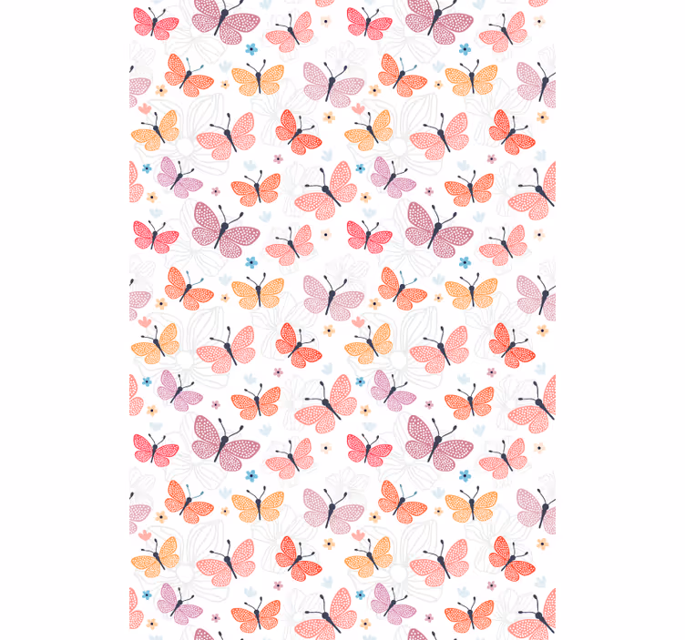 Butterflies wallpaper fluttering in the breeze - TenStickers